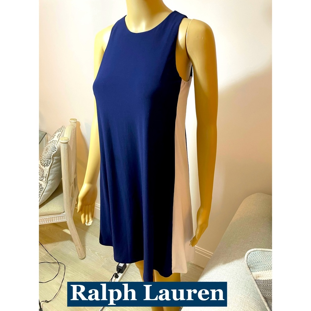 Ralph‎ Lauren Navy & White Dress Sz 2P
